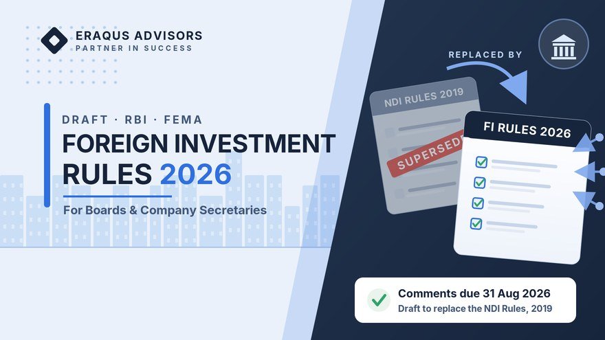 RBI Draft Foreign Investment Rules 2026 replacing the NDI Rules 2019